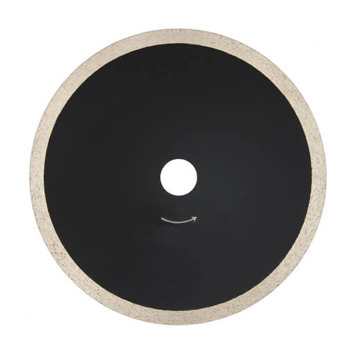 Rim continuous diamond saw blade